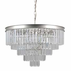 Lampa wisząca Verdes PND-44372-11A-SLVR-BRW
