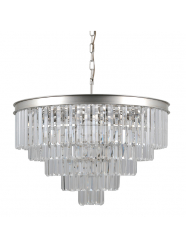 Lampa wisząca Verdes PND-44372-11A-SLVR-BRW