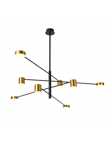 Lampa wisząca Remdal PND-16374-8-BK-GD-3K