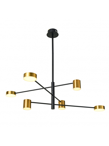 Lampa wisząca Remdal PND-16374-6-BK-GD-3K