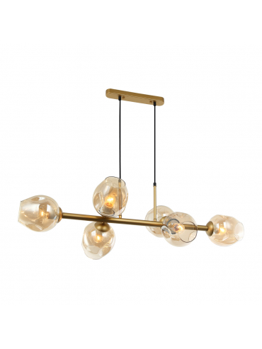 Lampa wisząca Borgo PND-30843-6 GD+AMB
