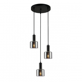 Lampa wisząca Santia PND-65342-3A-BK+SG