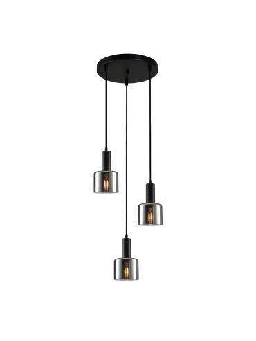 Lampa wisząca Santia PND-65342-3A-BK+SG