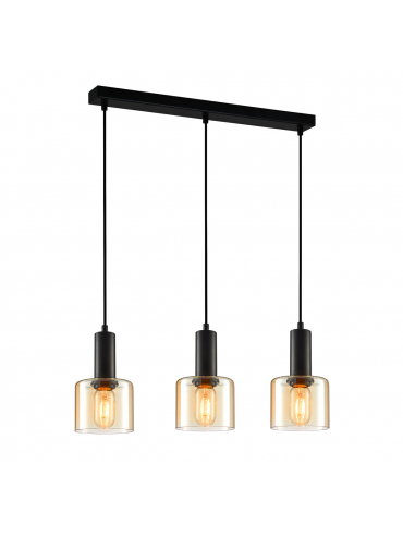 Lampa wisząca Santia PND-65342-3-BK+AMB