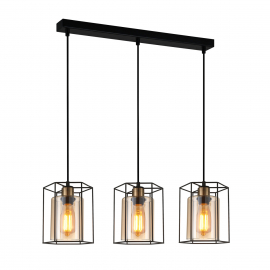 Lampa wisząca Kalula PND-78901-3-BK+AMB