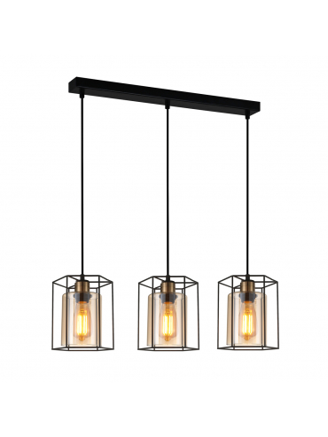 Lampa wisząca Kalula PND-78901-3-BK+AMB