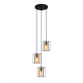 Lampa wisząca Kalula PND-78901-3A-BK+AMB