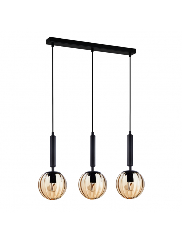 Lampa wisząca Ravena PND-2324-3L BK+AMB
