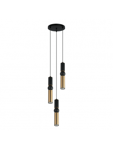 Lampa wisząca Isidora PND-14290-3-BK-BRO