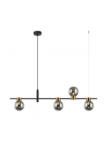 Lampa wisząca Bletter PND-5225-4-BK-SG