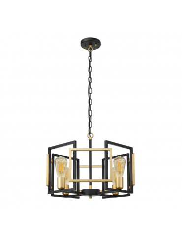 Lampa wisząca Primero PND-44003-4-BK-GD