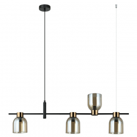 Lampa wisząca Servio PND-66892-4-BK-AMB