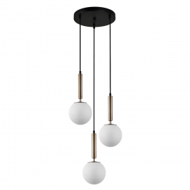 Lampa wisząca Ravena PND-2324-3A GD+OPAL