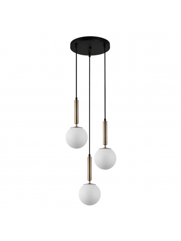 Lampa wisząca Ravena PND-2324-3A GD+OPAL