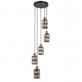 Lampa wisząca Menfi PND-44236-5-BK-GD