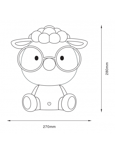 Lampa stołowa OWCA KDR-612-PK