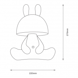 Lampa stołowa KRÓLIK KDR-6301-WH