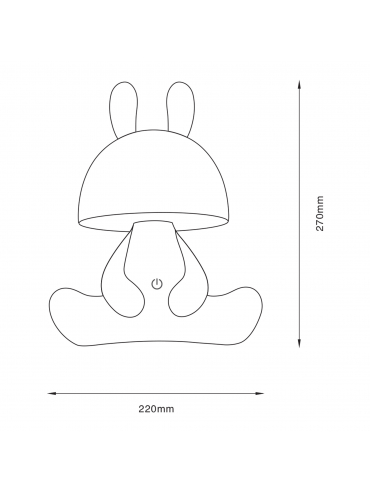 Lampa stołowa KRÓLIK KDR-6301-WH