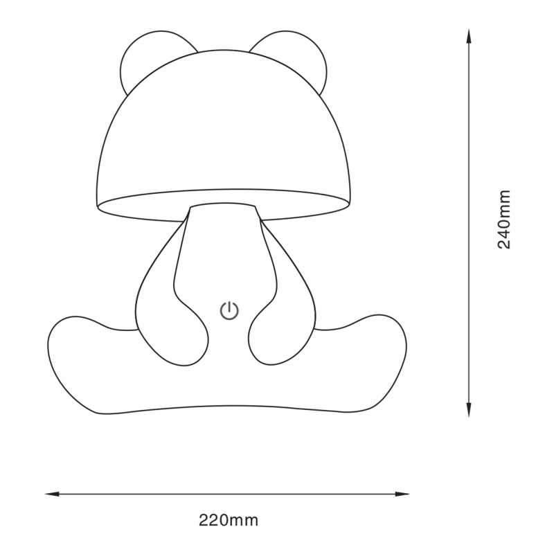 Lampa stołowa MIŚ KDR-6303-PK