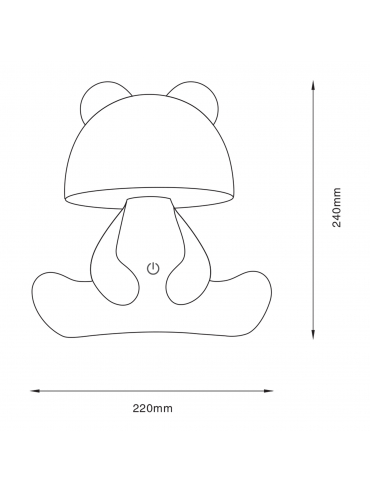 Lampa stołowa MIŚ KDR-6303-PK