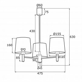 Żyrandol BOLZANO PLUS 6108
