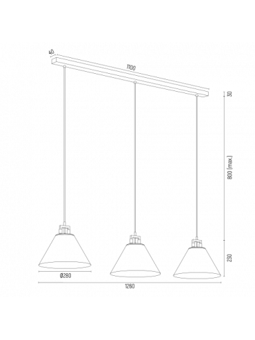 Lampa wisząca ORTE 6177