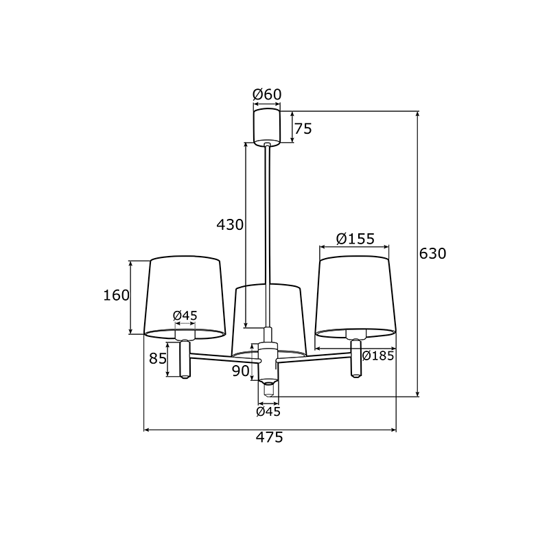 Żyrandol PONTE PLUS 6192