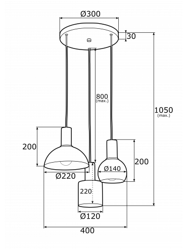 Lampa wisząca SINES 1471