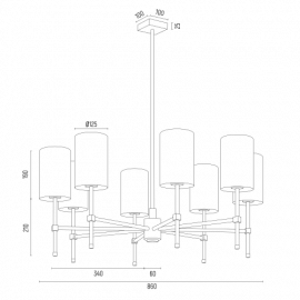 Żyrandol ABRUZZO 5051