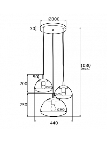 Lampa wisząca TRINI 1493