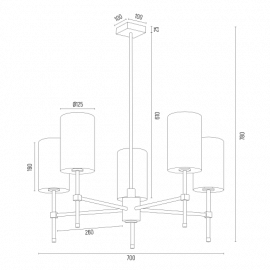 Żyrandol ABRUZZO 2147