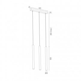Lampa wisząca ETNA PLUS 6179