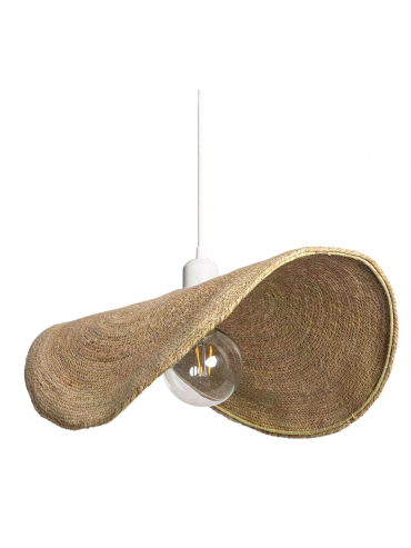 Lampa Wisząca Boho Kapelusz z Włókna Naturalnego Abruzzo Eleonora 50cm E27 ABR-LW5-BH50-E27