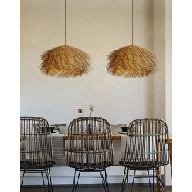 Lampa Wisząca z Ratanu Boho Abruzzo Gabriella 35cm E27 ABR-LW10-BH-E27