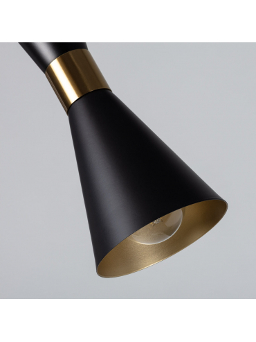 Lampa Sufitowa Żyrandol Czarno Złoty 75cm Abruzzo Salvatore 6xE27 ABR-LWS-6XE27
