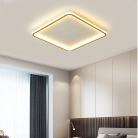 Plafon LED 28W Kwadratowy Złoty CCT 3000K/4000K/6000K 50x50cm Abruzzo Angelo ABR-PLK-28W-50CM-CCT