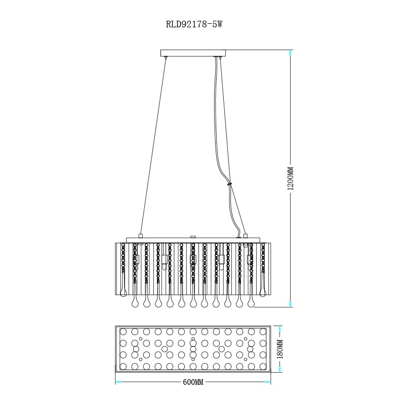 Lampa wisząca VERONA RLD92178-5W