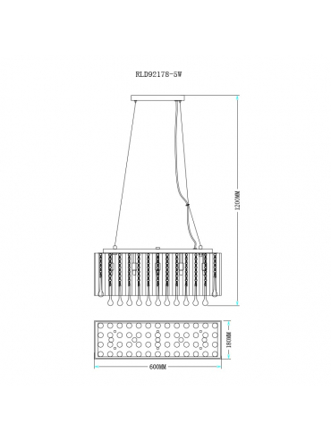 Lampa wisząca VERONA RLD92178-5W