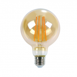 Żarówka LED ORO-E27-G125-FL-AMBER-6W-WW, 2000K