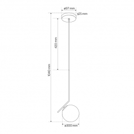 Lampa wisząca PELOTA Black EDO777102