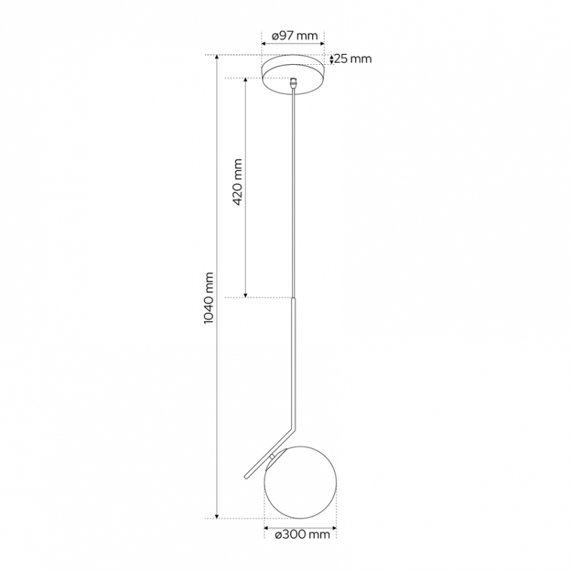 Lampa wisząca PELOTA Black EDO777102