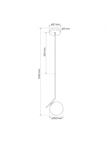 Lampa wisząca PELOTA Black EDO777102