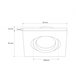 Spot AKTYN 1 SQ Black EDO777123
