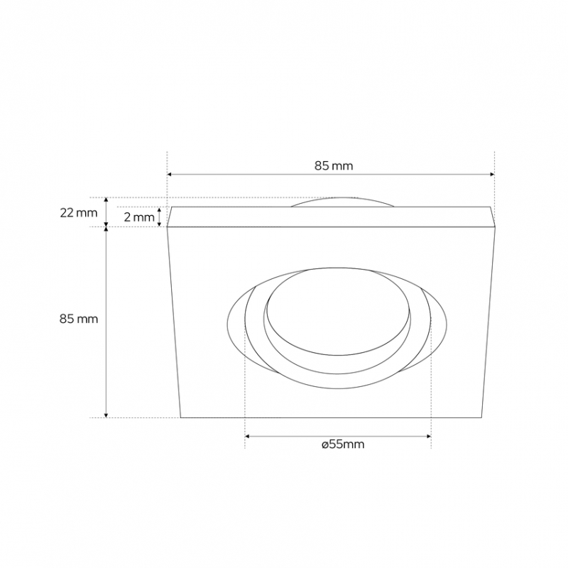 Spot AKTYN 1 SQ Black EDO777123