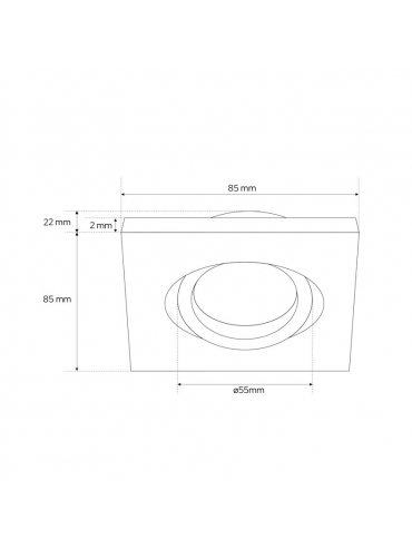 Spot AKTYN 1 SQ White EDO777120