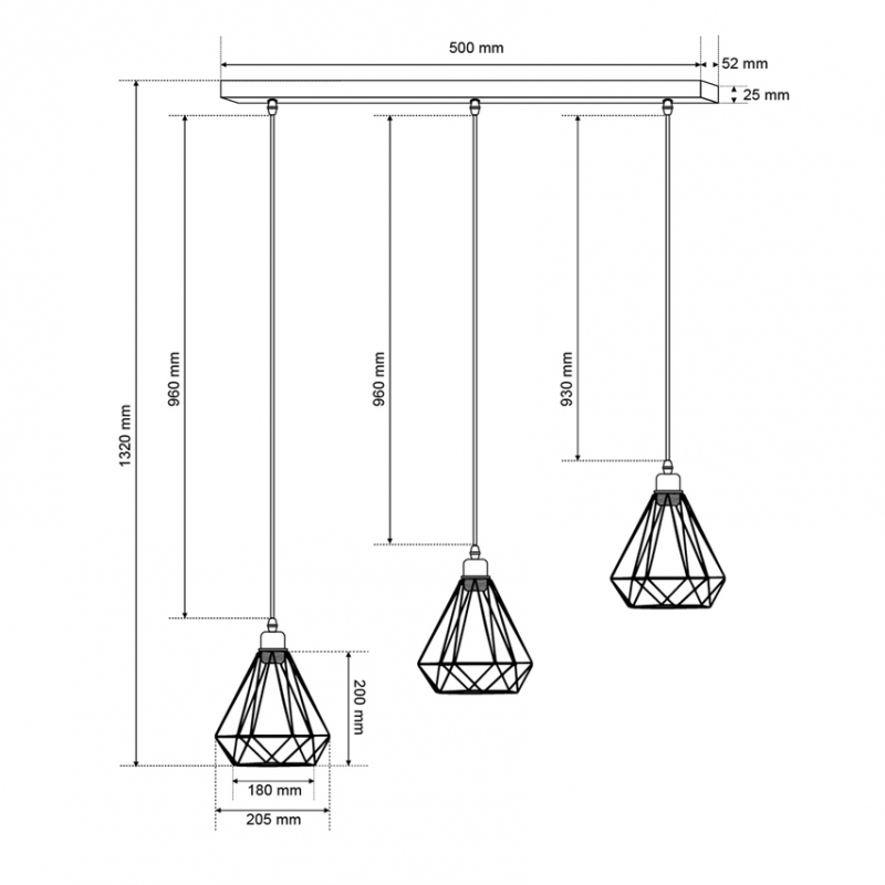 Lampa wisząca ALAMBRA SORO EDO777195