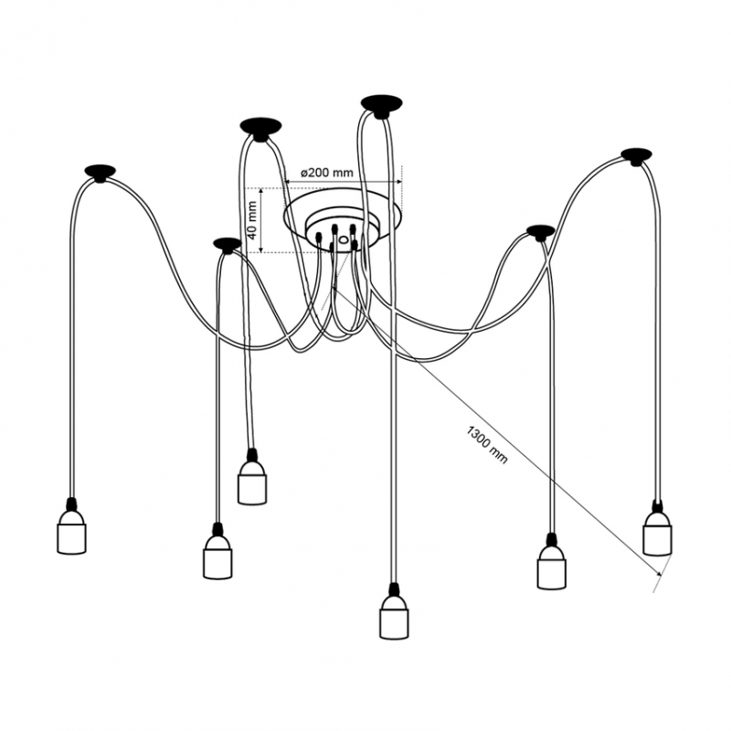 Lampa wisząca ARANEA 6 EDO777189