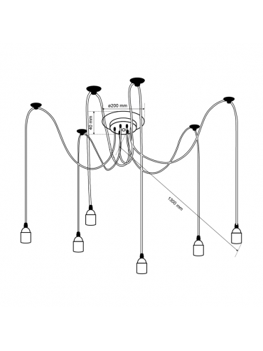 Lampa wisząca ARANEA 6 EDO777189