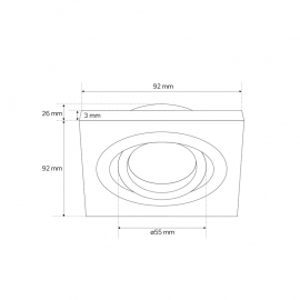Spot CERI 1 SQ White EDO777139