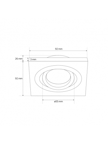 Spot CERI 1 SQ White EDO777139